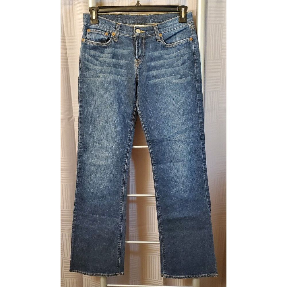 Lucky Brand Women's Denim Jeans Sz 8/29 Mid Rise Flare Leg Cotton Blend Blue